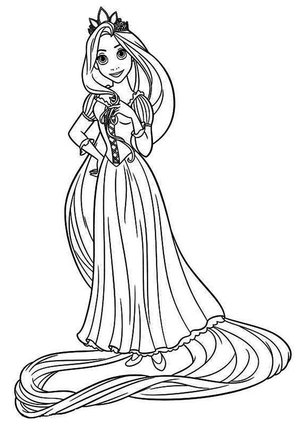 600x840 Rapunzel Coloring Pages Great Disney Princess Coloring Pages