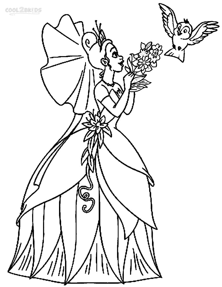 850x1100 Printable Princess Tiana Coloring Pages For Kids