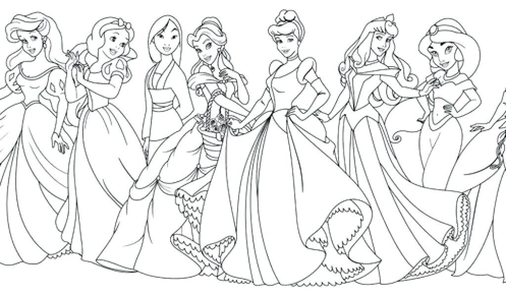 1024x600 Disney Princess Coloring Page Smart Inspiration Princess Coloring