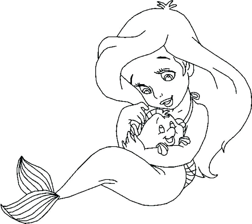 829x735 Princess Ariel Coloring Pages