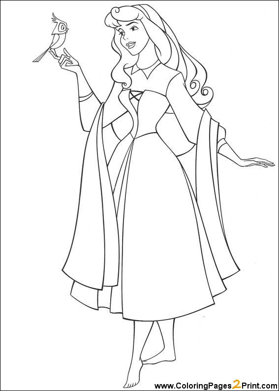 567x794 Sleeping Beauty Coloring Pages