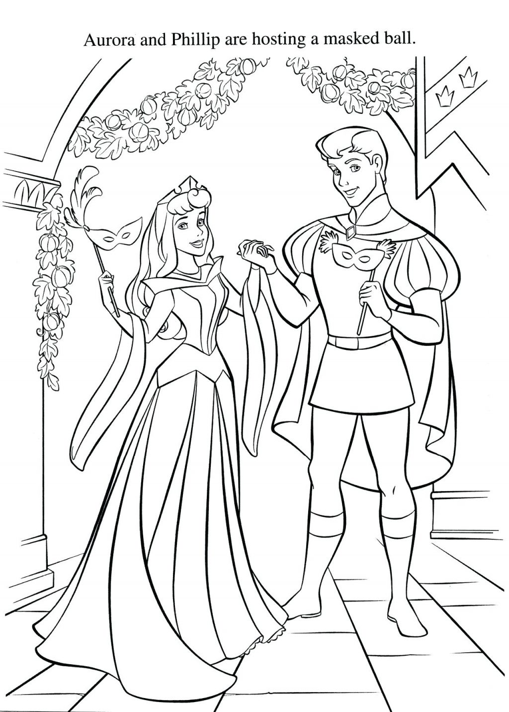 1024x1431 Coloring Pages Sleeping Beauty Coloring Page So Disney Pages