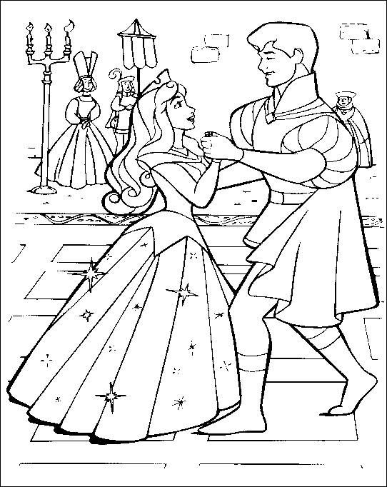 542x682 Disney Princess Sleeping Beauty Coloring Pages For Kids