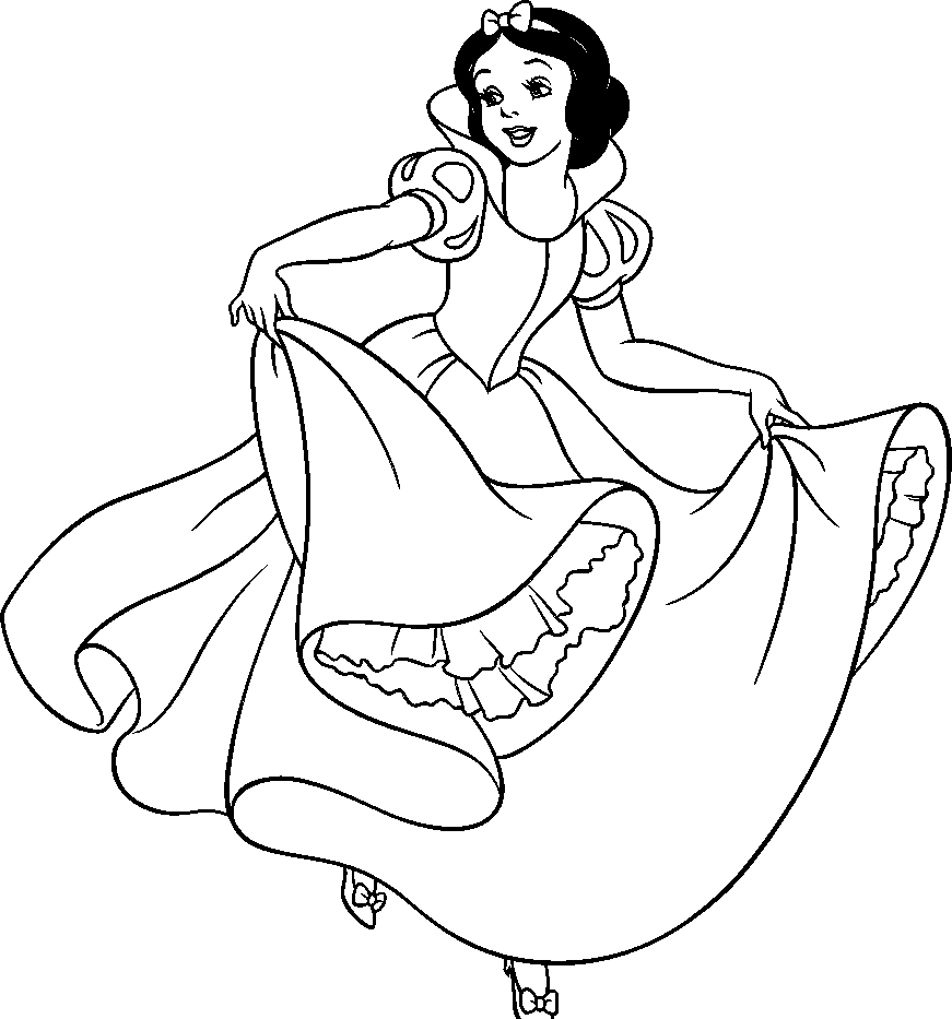871x933 Snow White Coloring Pages