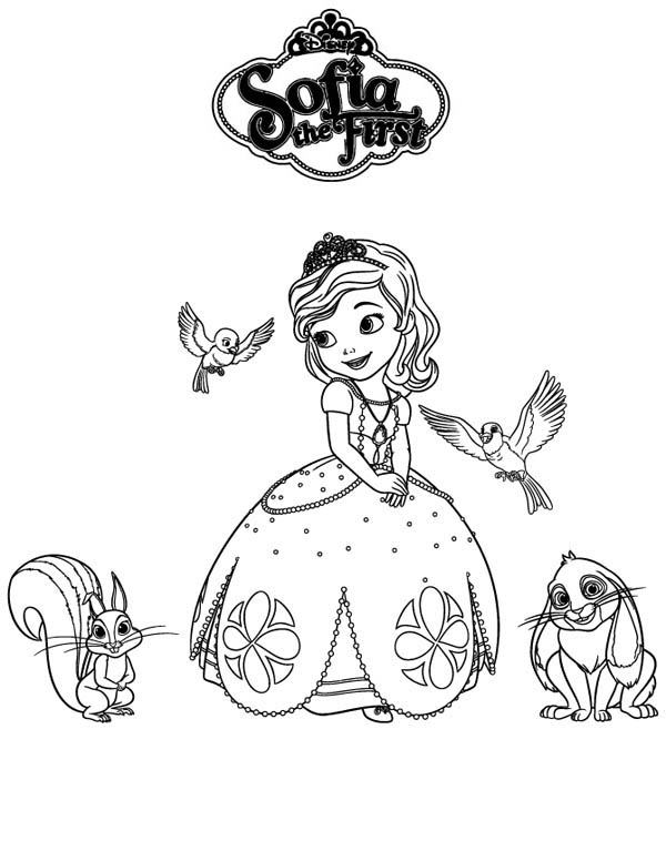 600x776 Princess Sofia And Friends In Sofia The First Poster Coloring Page