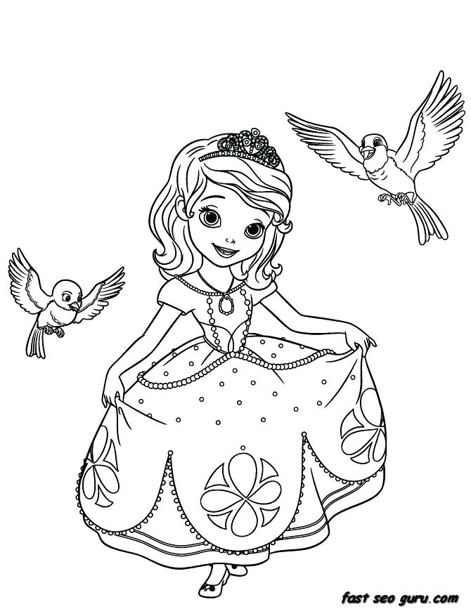 670x867 Sophia The First Coloring Page Beautiful Princess The First