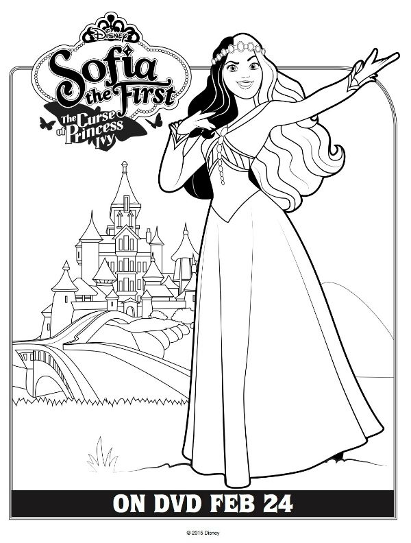 600x792 Disney Sofia The First Curse Of Princess Ivy Coloring Page
