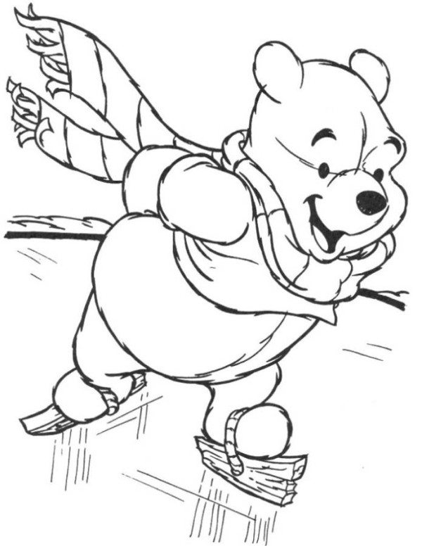 600x776 Winnie The Pooh Disney Spring Coloring Pages