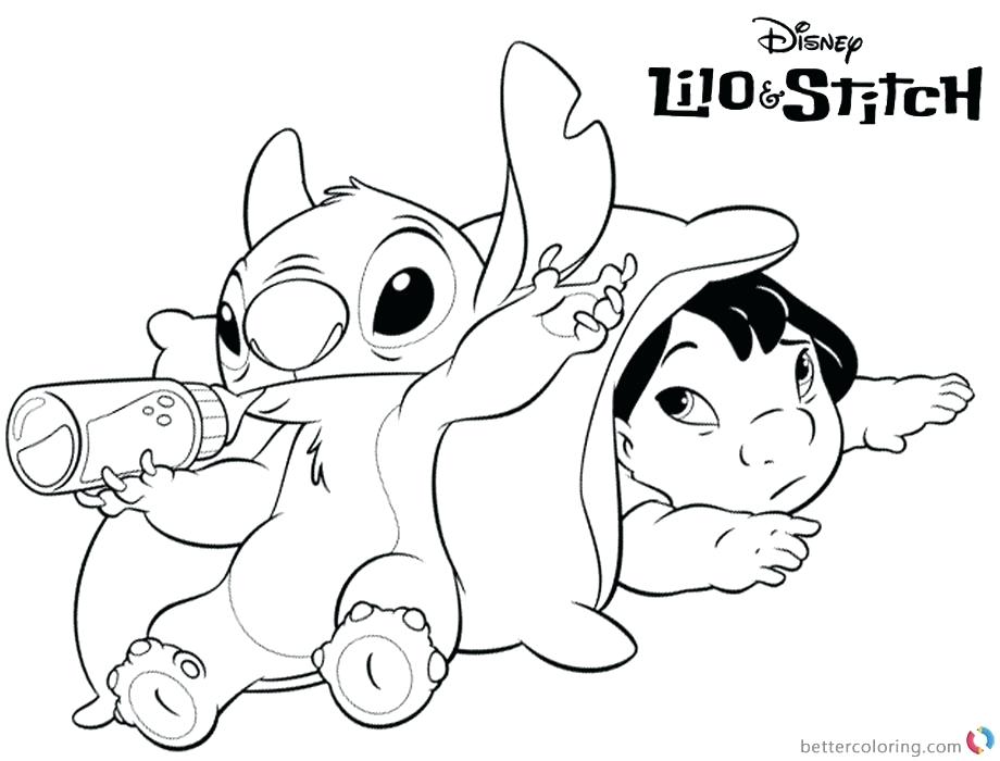 920x700 Lilo And Stich Coloring Pages Lilo And Stitch Surfing Coloring