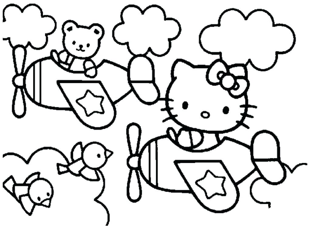 1024x768 Disney Junior Summer Coloring Pages Hello Kitty Sheets Color Bros