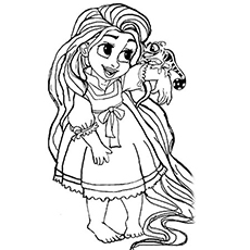230x230 Beautiful Rapunzel Coloring Pages For Your Little Girl