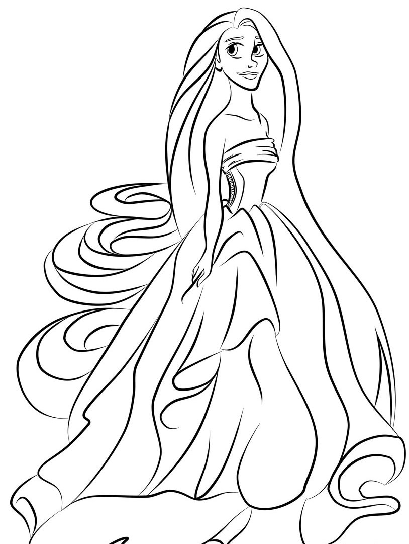 814x1081 Best Rapunzel Coloring Pages To Print Free Printable