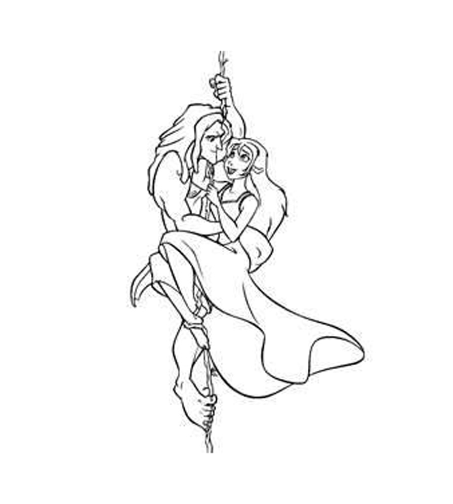 895x995 Free Walt Disney Tarzan Coloring Pages