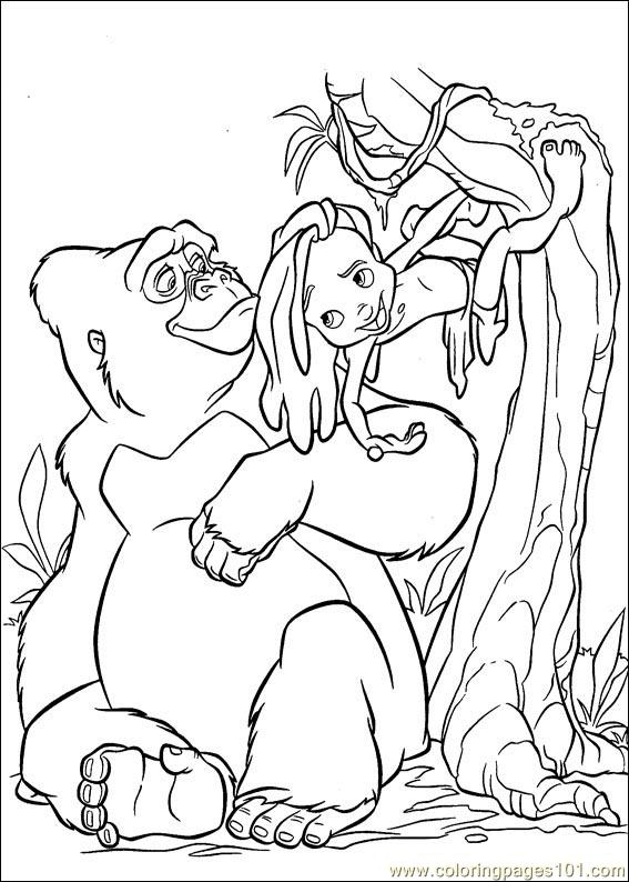 567x794 Tarzan Coloring Page