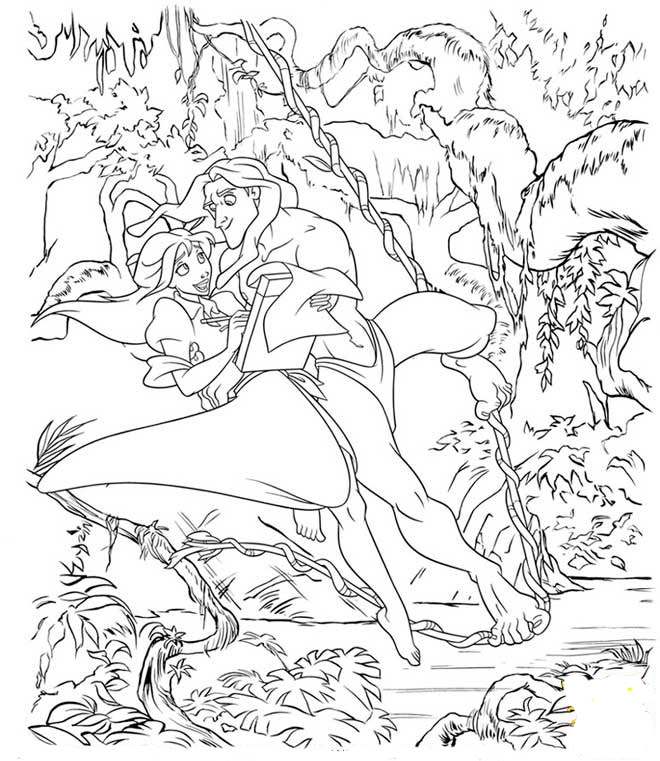 660x761 Disney Tarzan Coloring Pages List