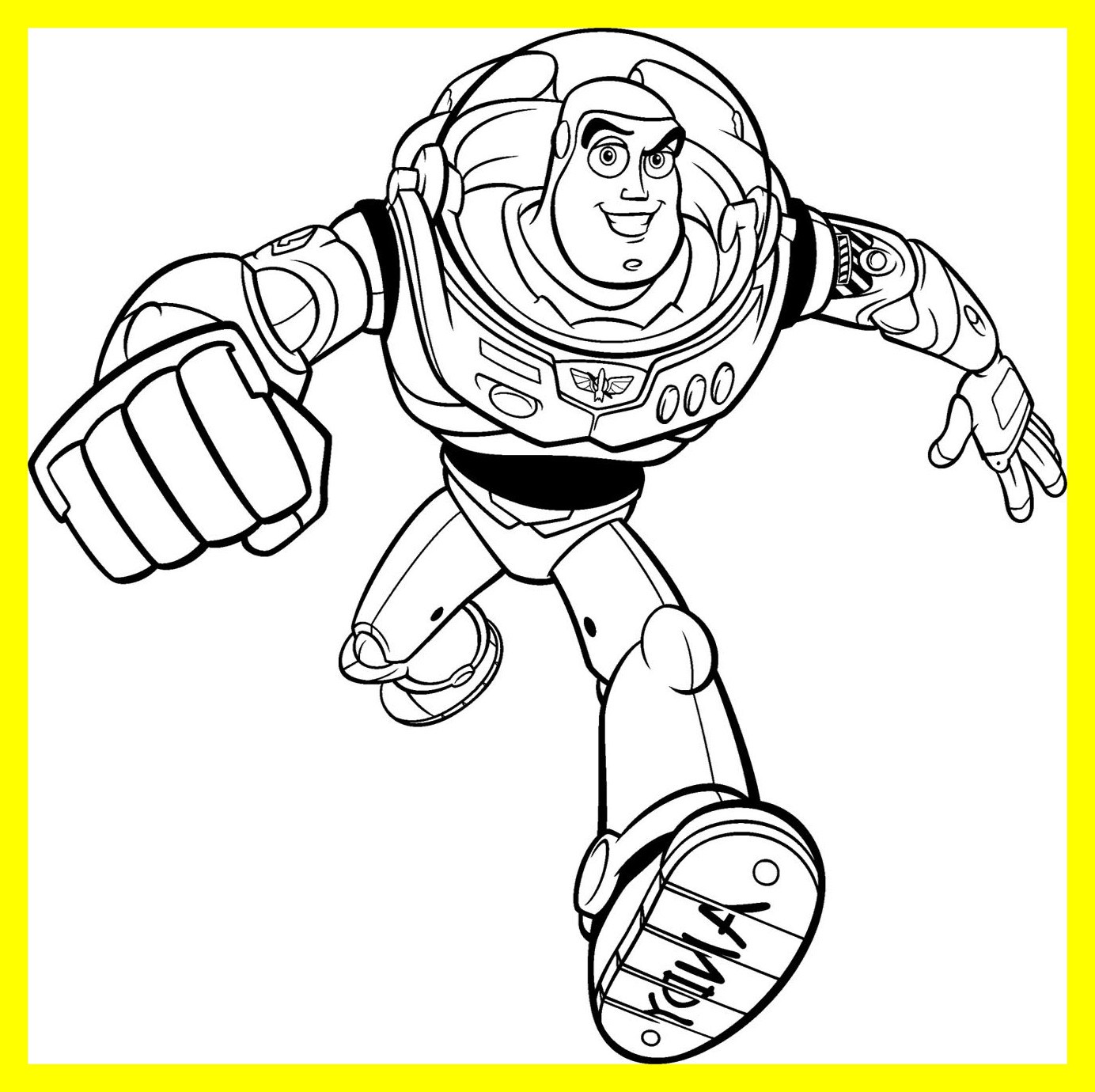 1384x1380 Unbelievable Toy Story Buzz Lightyear Goes Quickly Coloring Pages