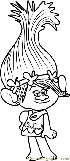 236x537 Trolls Coloring Pages