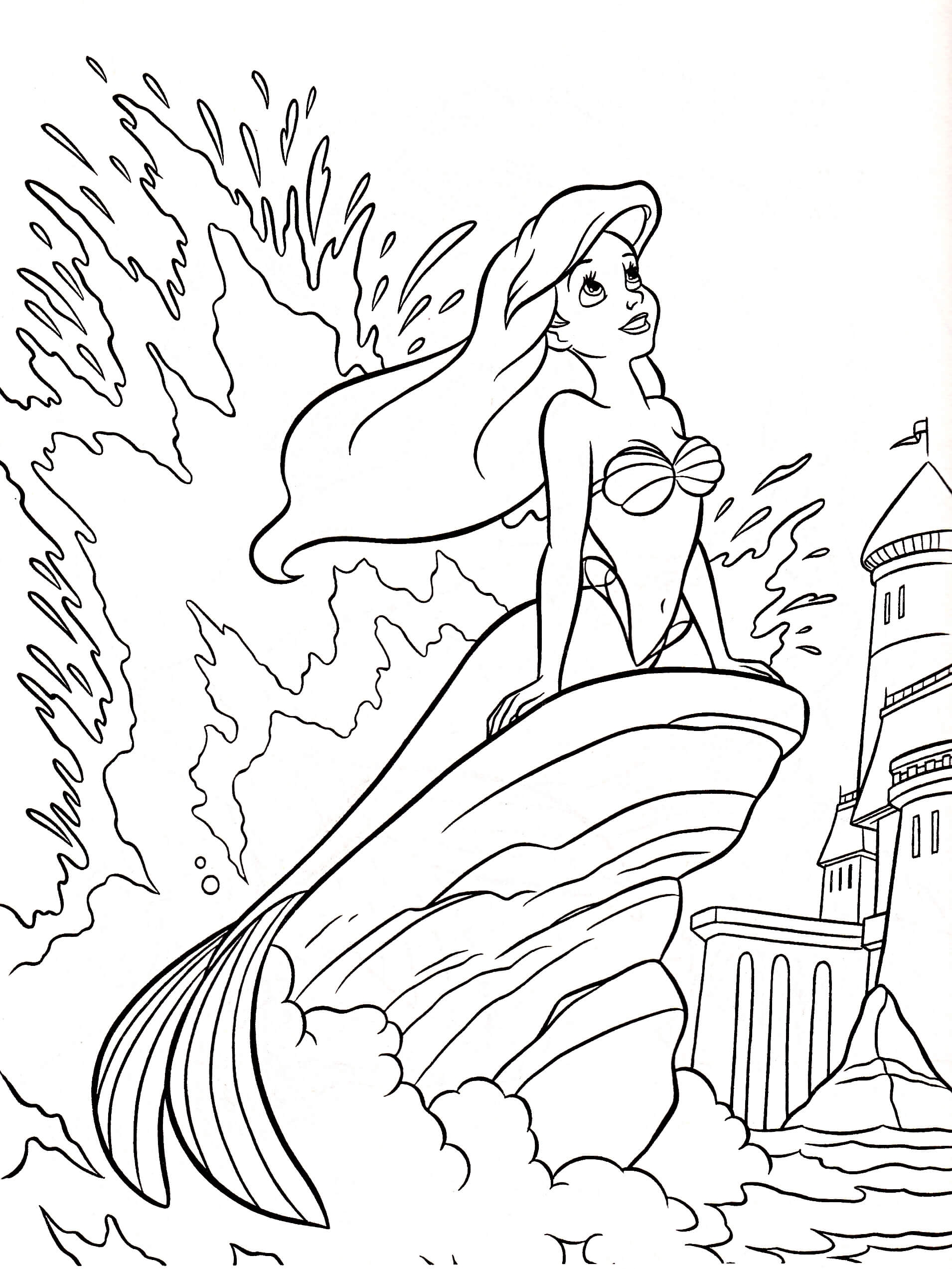 1910x2545 Disney Ariel Coloring Pages To Print
