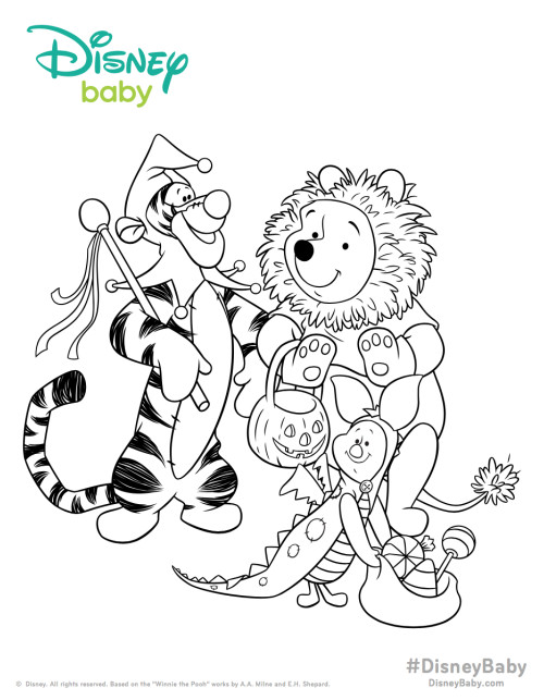 500x643 Halloween Winnie The Pooh Coloring Pages Disney Baby Incredible