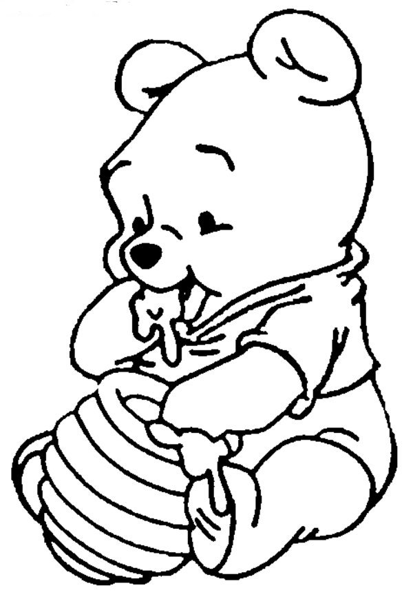 600x882 Winnie The Pooh Baby Para Colorear