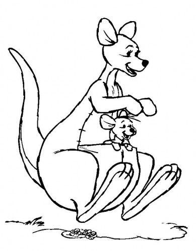 389x500 Winnie The Pooh Colouring Pictures Elegant Disney Cartoons Kanga