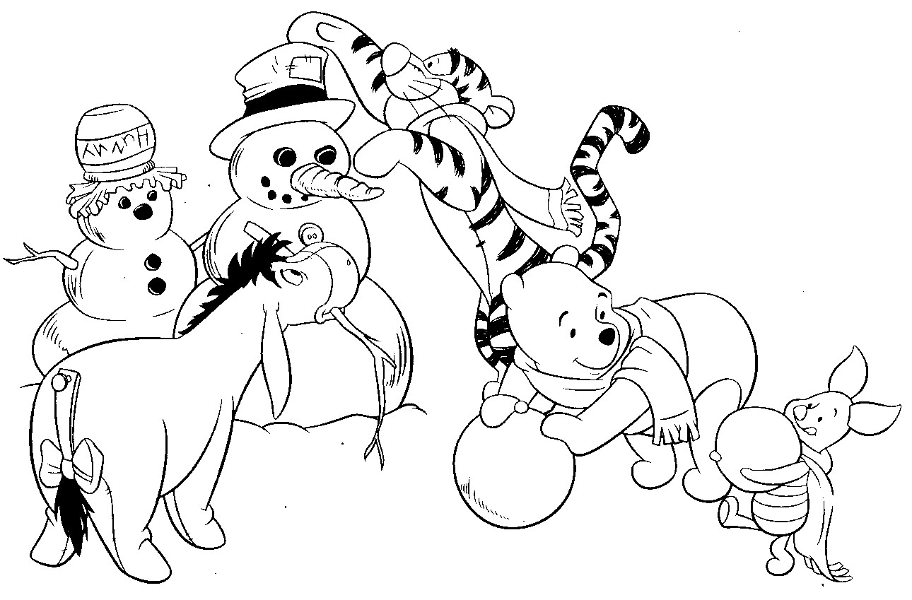 1290x849 Disney Winter Coloring Pages