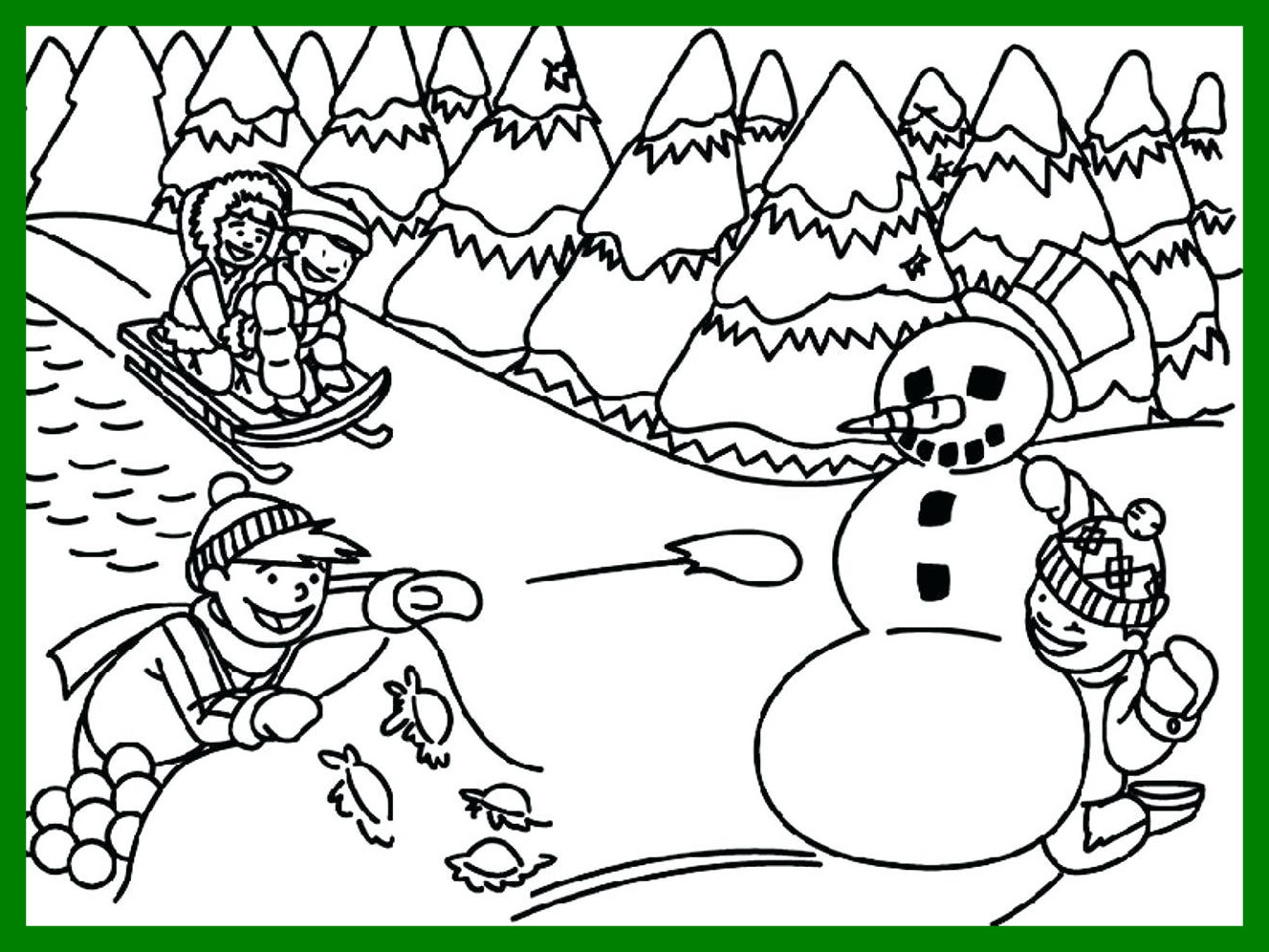 1327x996 Appealing Winter Coloring Pages For Disney Trends And Popular