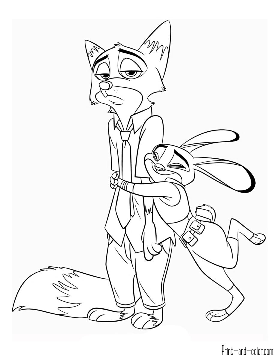 933x1200 Gazelle From Zootopia Coloring Page Free Printable Pages Animals