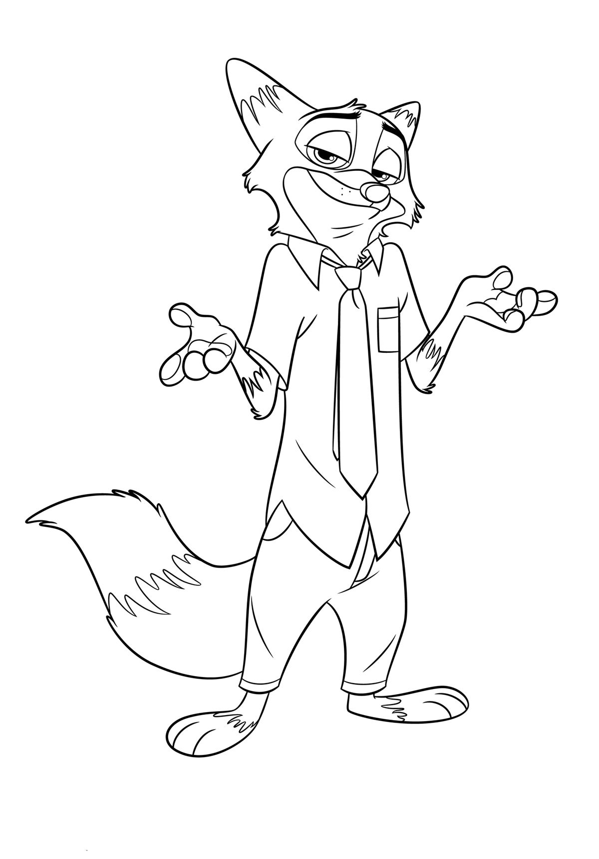 1200x1719 Fyrir Zootopia Coloring Pages Okt