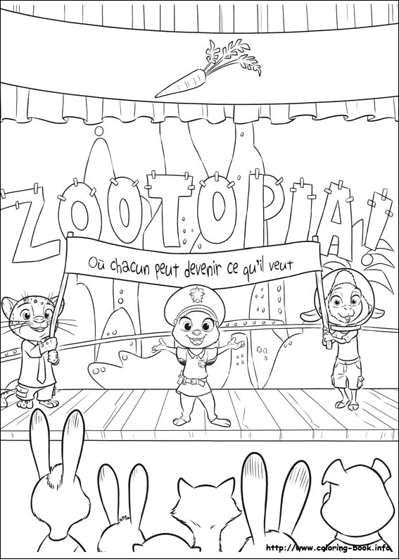 567x794 Zootopia Coloring Picture