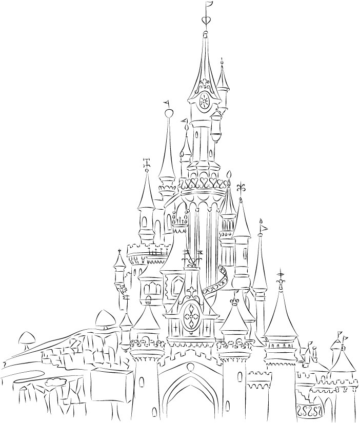 700x825 Disneyland Castle Coloring Pages New Line Castle Coloring Pages
