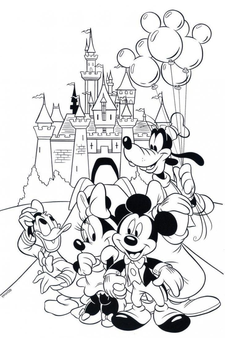 728x1093 Awesome Disneyland Coloring Pages Trend In To Print