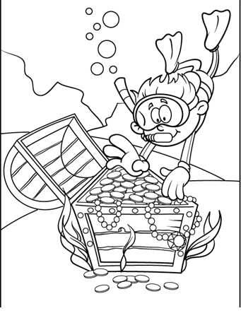 341x450 Scuba Diver Coloring Pages