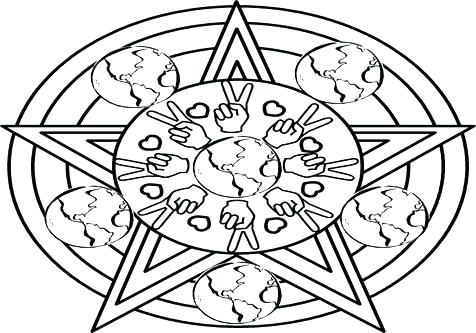 476x333 Coloring Pages Of Peace Signs
