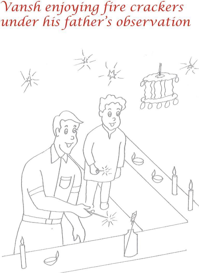 767x1050 Diwali Coloring Pages For Kids
