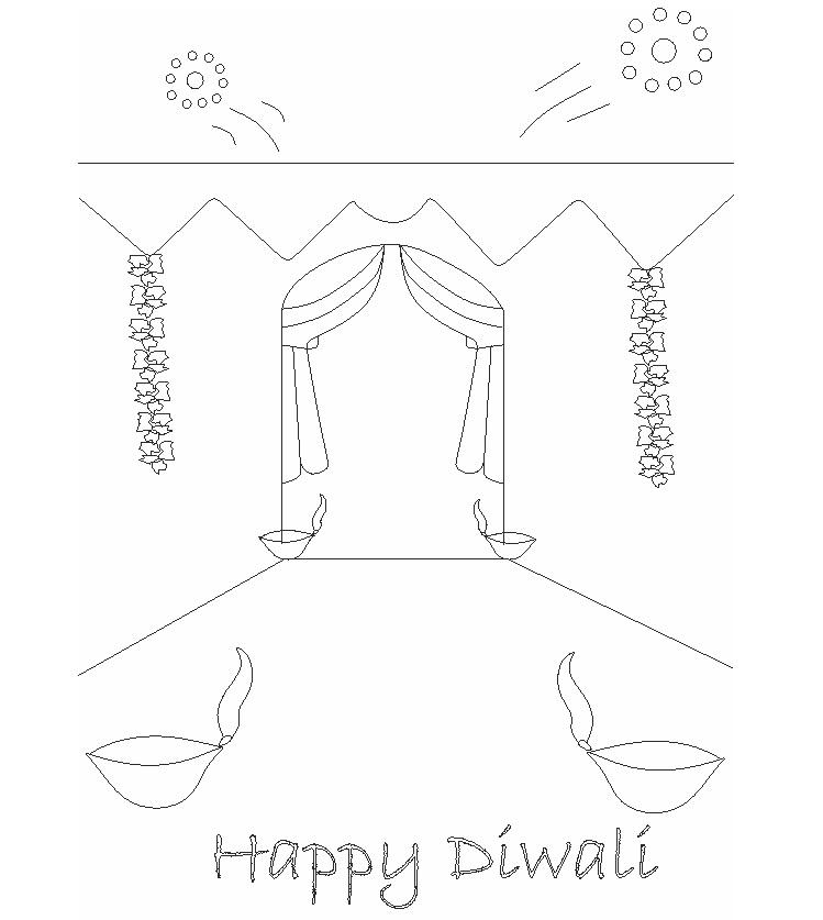 749x837 Diwali Printable Coloring Pages For Kids
