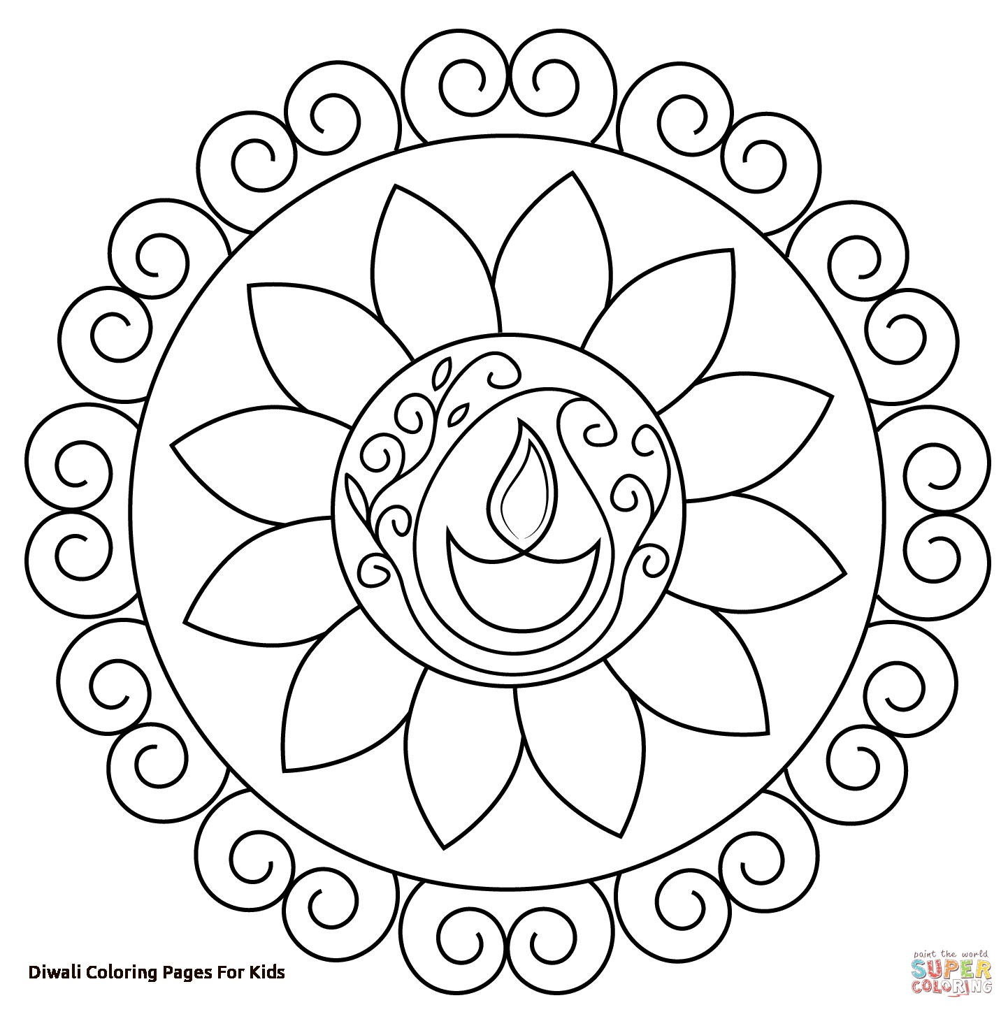 1442x1448 Independence Day Coloring Page For Kids Pages Printables At Diwali