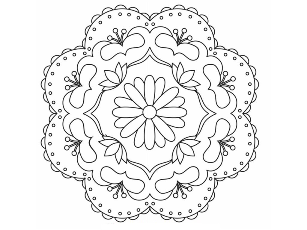 1024x768 Free Printable Rangoli Coloring Pages For Kids