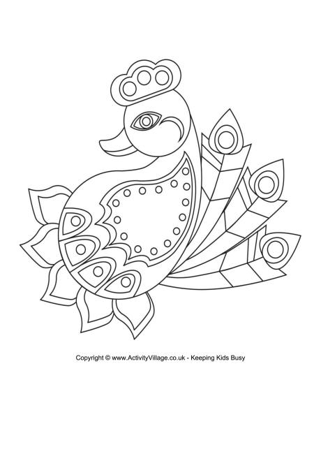 460x650 Rangoli Colouring Pages