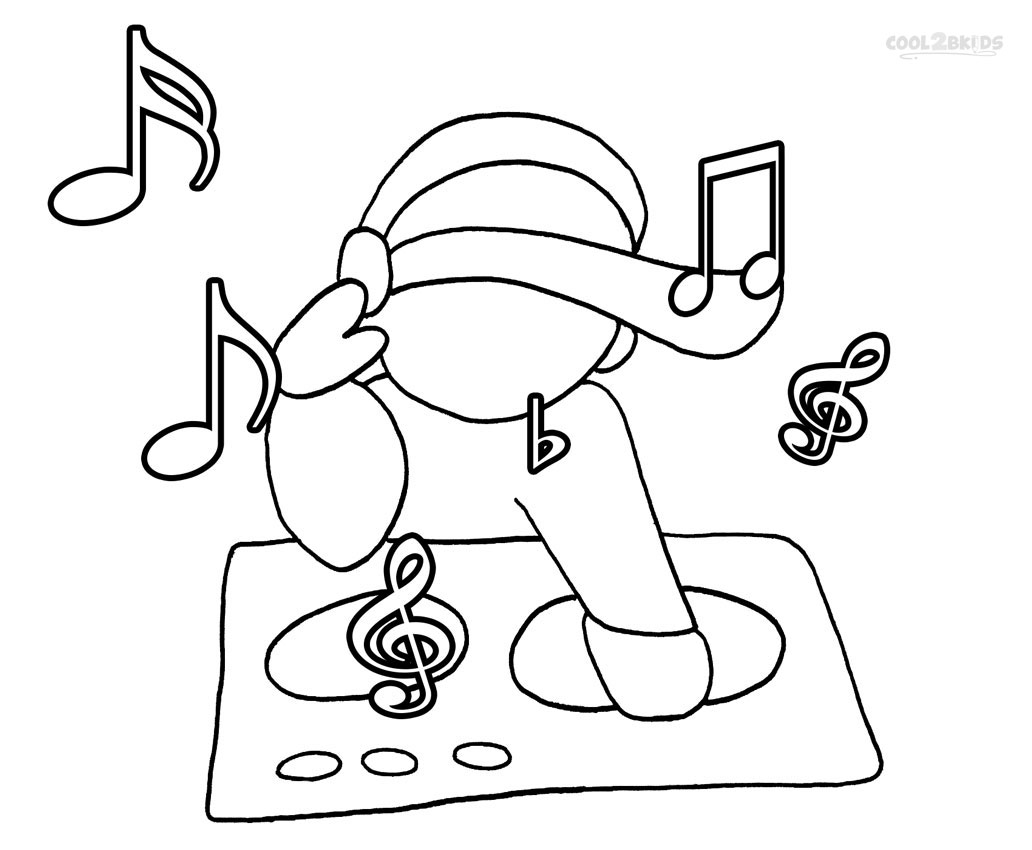 1032x850 Music Coloring Pages For Kids Printable