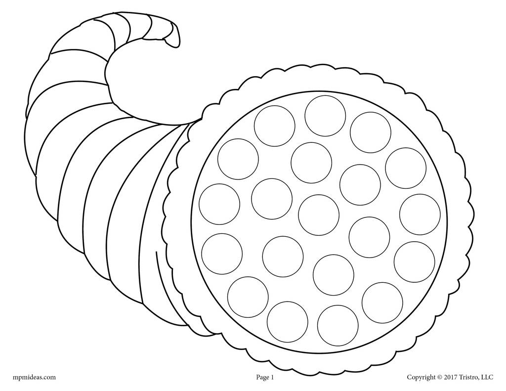 1024x791 Free Thanksgiving Do A Dot Printables And Dot Art Painting