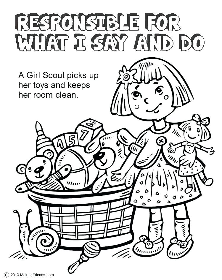 750x943 Coloring Pages For Girl Scouts Girl Scouts Responsible For What I