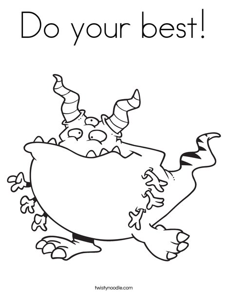 468x605 Do Your Best Coloring Page