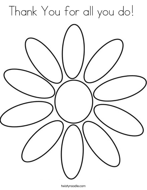 468x605 Thank You For All You Do Coloring Page
