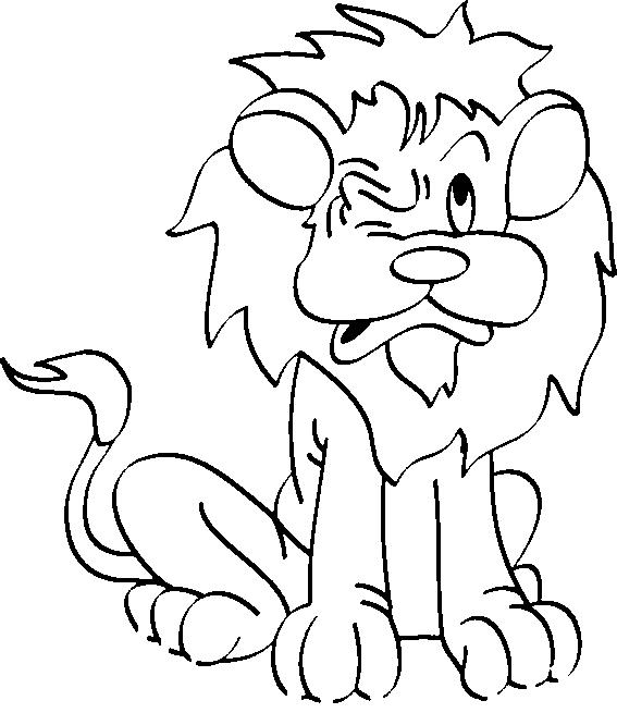 567x655 Lions Coloring Page