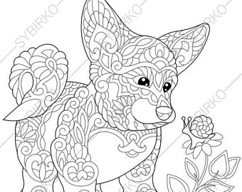340x270 Doberman Dog Coloring Page For National Pet Day Greeting