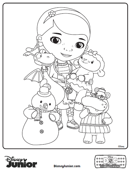 436x577 Doc Mcstuffins Christmas Coloring Pages Free Doc Mcstuffins