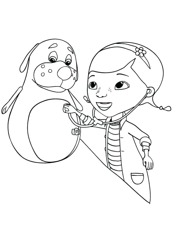 600x776 Doc Mcstuffins Color Page Doc Coloring Pages Full Size Of Doc