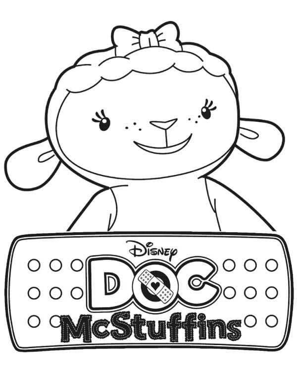 600x776 Lambie The Lamb In Doc Mcstuffins Coloring Page