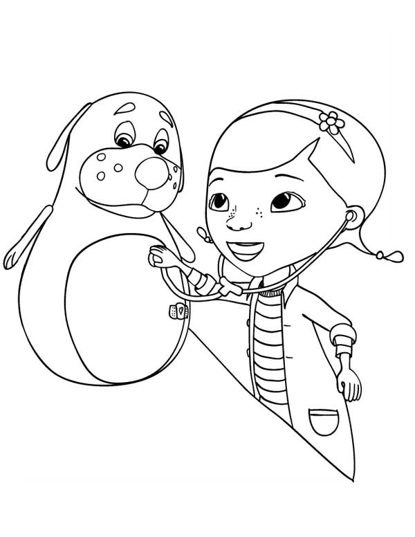 600x776 Rudy Is A Little Bit Sick Doc Mcstuffins Coloring Page